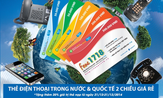 Hướng dẫn đăng ký thẻ gọi Quốc tế 1718 Vinaphone