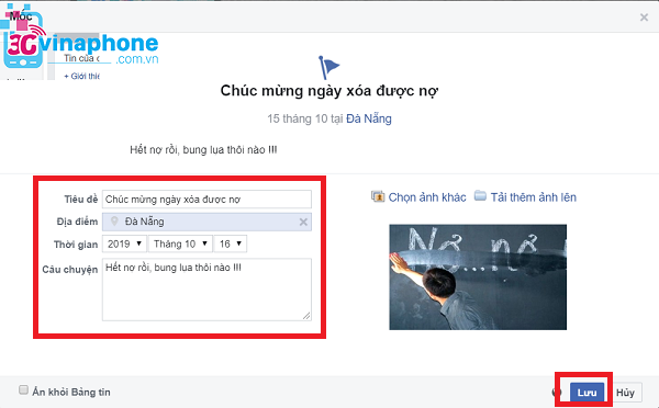 cách tạo mốc trên Fanpage Facebook