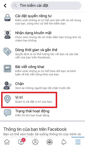 xem lich su vi tri tren facebook sieu de