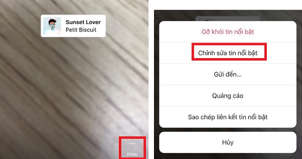 chinh sua va xoa tin noi bat tren instagram don gian