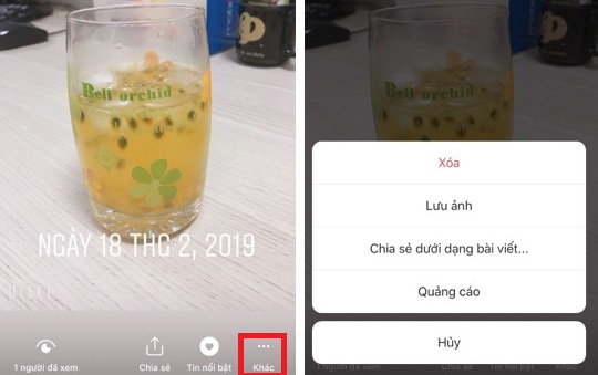 Cac buoc xem lai story cu tren instagram