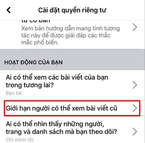 Cac buoc khong cho nguoi la xem duoc trang ca nhan