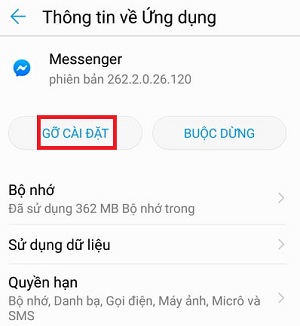 Cach sua loi messenger khong nhan duoc tin nhan tren dien thoai