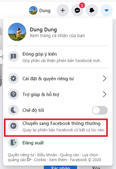 Huong dan bat giao dien facebook moi