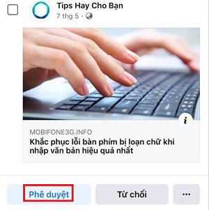 Cac buoc xem bai viet dang cho duyet trong group facebook