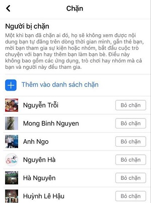 xem danh sach bi chan tren facebook nhanh nhat