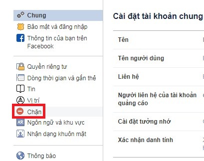 xem danh sach bi chan tren facebook nhanh nhat