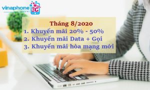 Lịch khuyến mãi VinaPhone tháng 8/2020