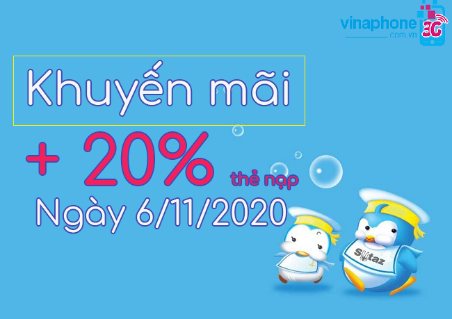 VinaPhone khuyen mai ngay 6/11/2020