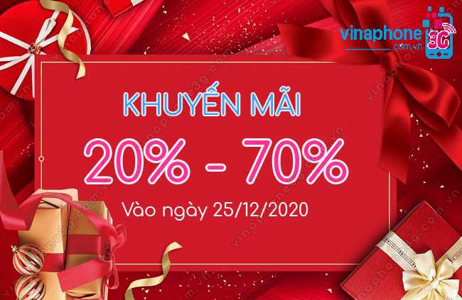 VinaPhone khuyen mai ngay 25/12/2020