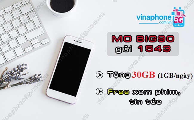 đăng ký gói BIG90 của VinaPhone goi BIG90 VinaPhone
