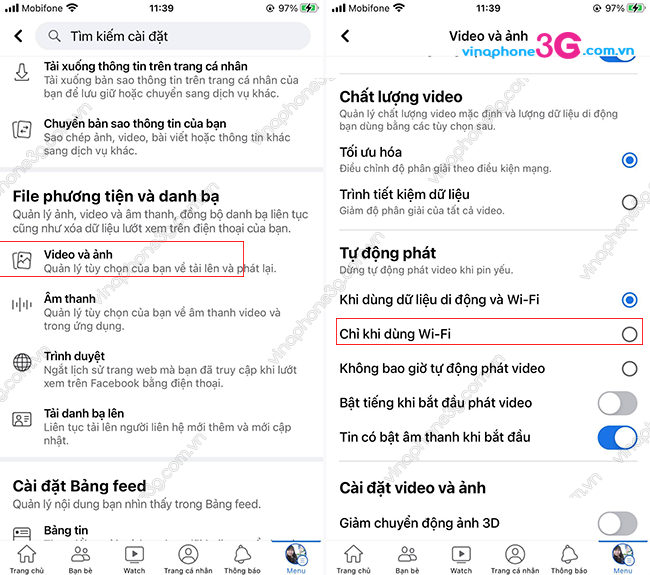 cach tiet kiem dung luong 4g vinaphone