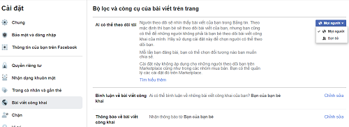 cach lam hien nut nguoi theo doi tren facebook bang may tinh