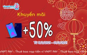 Khuyến mãi VinaPhone 50%