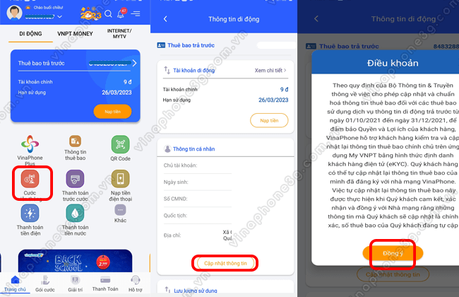 cap nhat cccd cho thue bao vinaphone