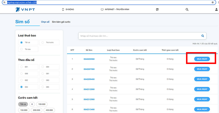 chon so sim vinaphone tra truoc