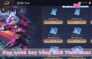 nap quan huy bang sms vinaphone