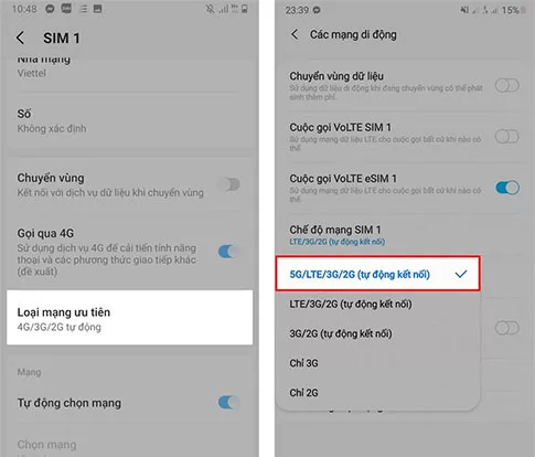 Kiem tra may Android co 5G khong