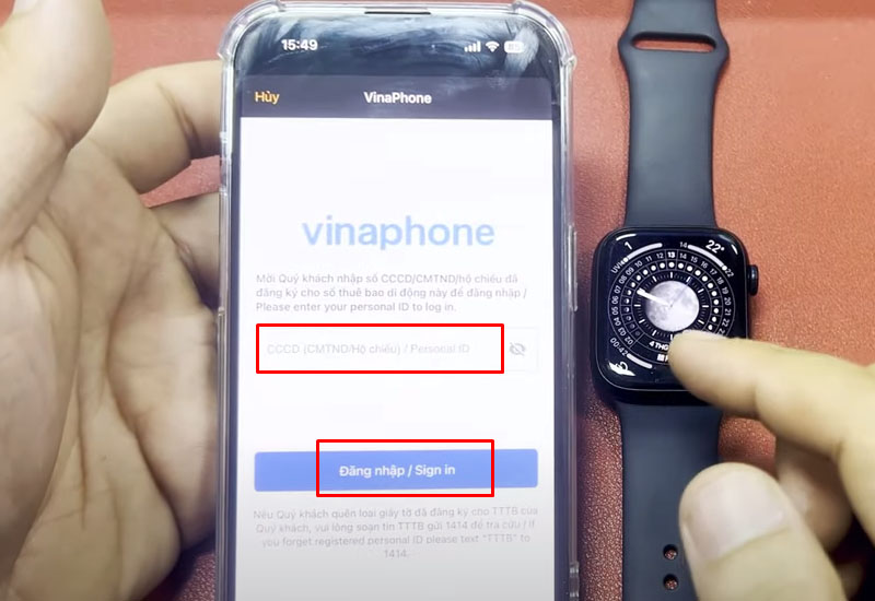 Dang ky eSIM VinaPhone cho Apple Watch