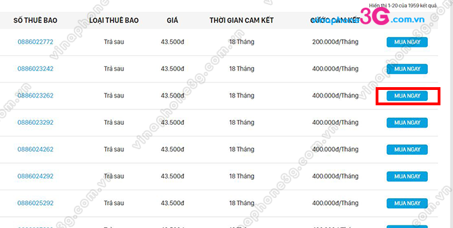 cach mua sim vinaphone online