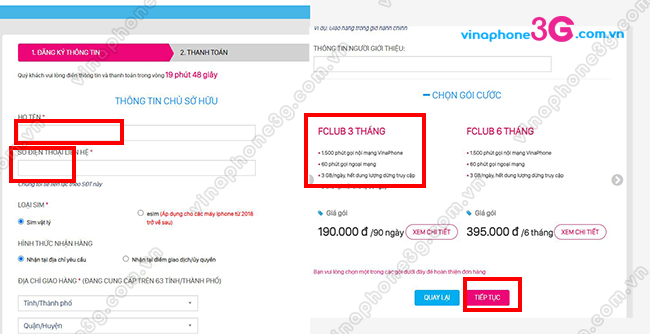 cach mua sim vinaphone online