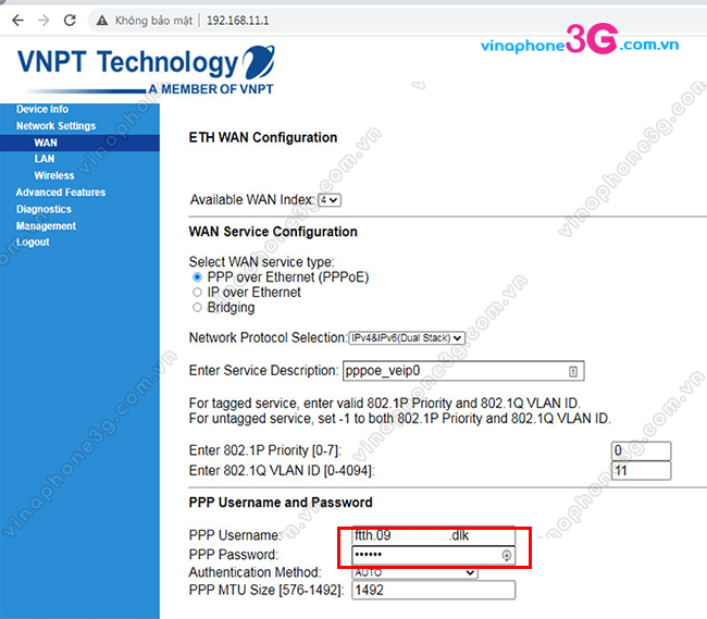 reset wifi vinapt xong khong vao duoc mang