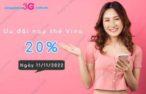 khuyen mai 20 gia tri the nap ngay 11-11-2022 cua vinaphone