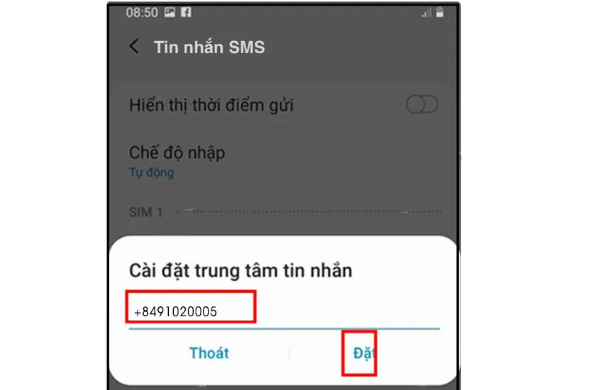 Cai dat trung tam tin nhan tren Android