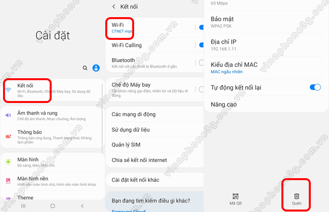 dien thoai tu ngat ket noi wifi khi tat man hinh