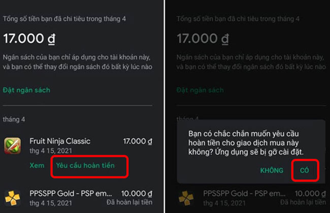 cach hoan tien google play
