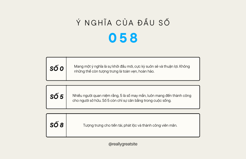 Y nghia cua dau so 058