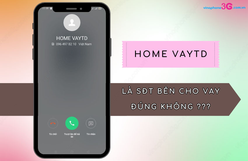 Số điện thoại HOME VAYTD có phải của bên vay tín dụng đòi nợ So dien thoai HOME VAYTD