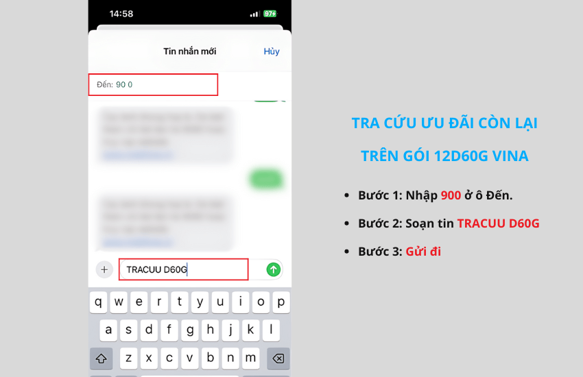 Tiết kiệm đến 240K khi ĐK gói cước 12D60G của VinaPhone Cach tra cuu uu dai con lai tren goi 12D60G VinaPhone