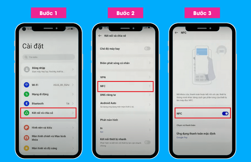 Cach bat NFC tren dien thoai OPPO