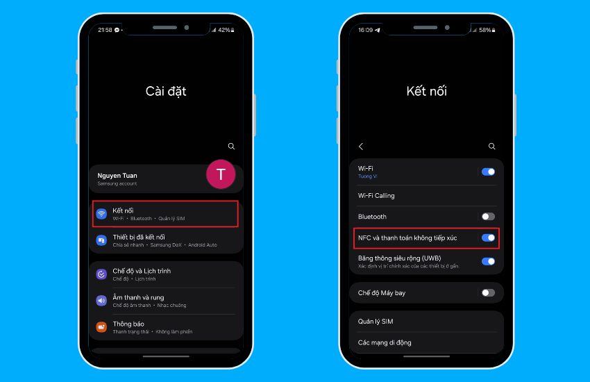 Cach bat NFC tren dien thoai Samsung