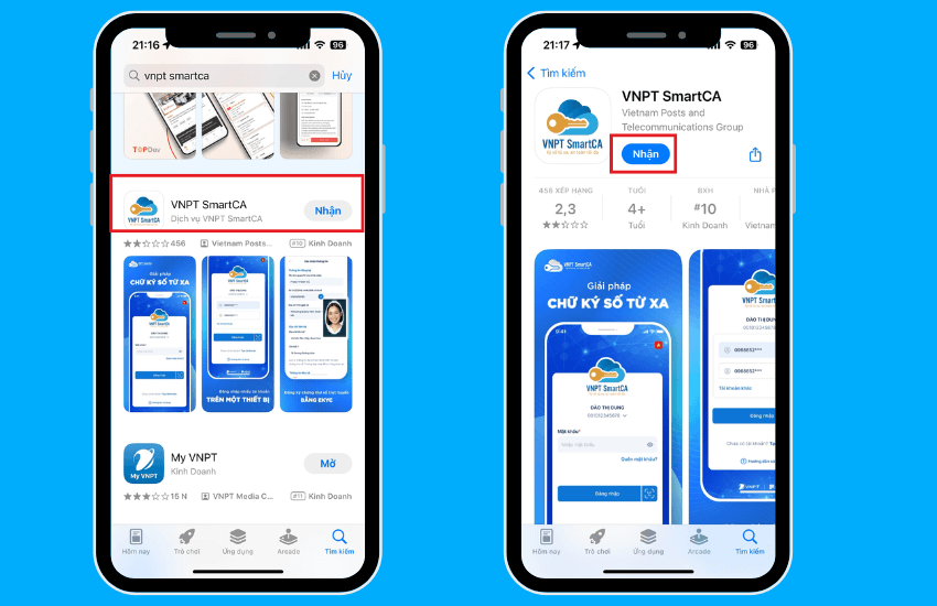 Tai ung dung VNPT SmartCA ve dien thoai